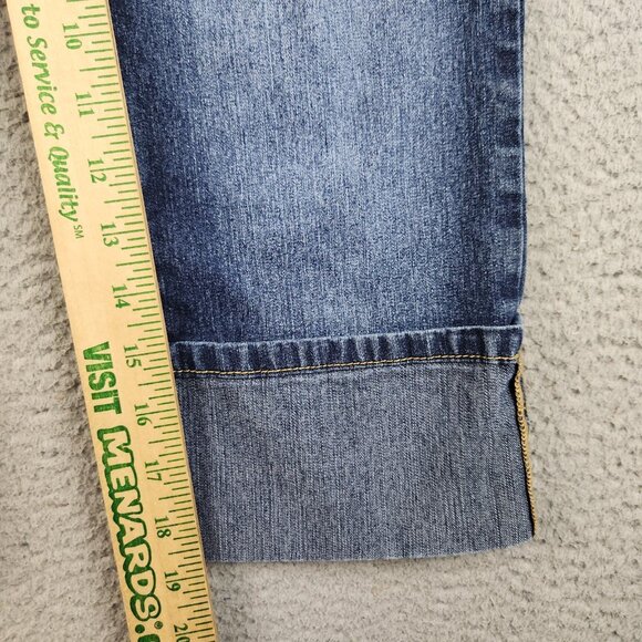 Y2K Baby Phat Jeans Women's/Jr's 7 Mid Rise Capri Cuffed Stretch Blue VTG Denim - Picture 6 of 11